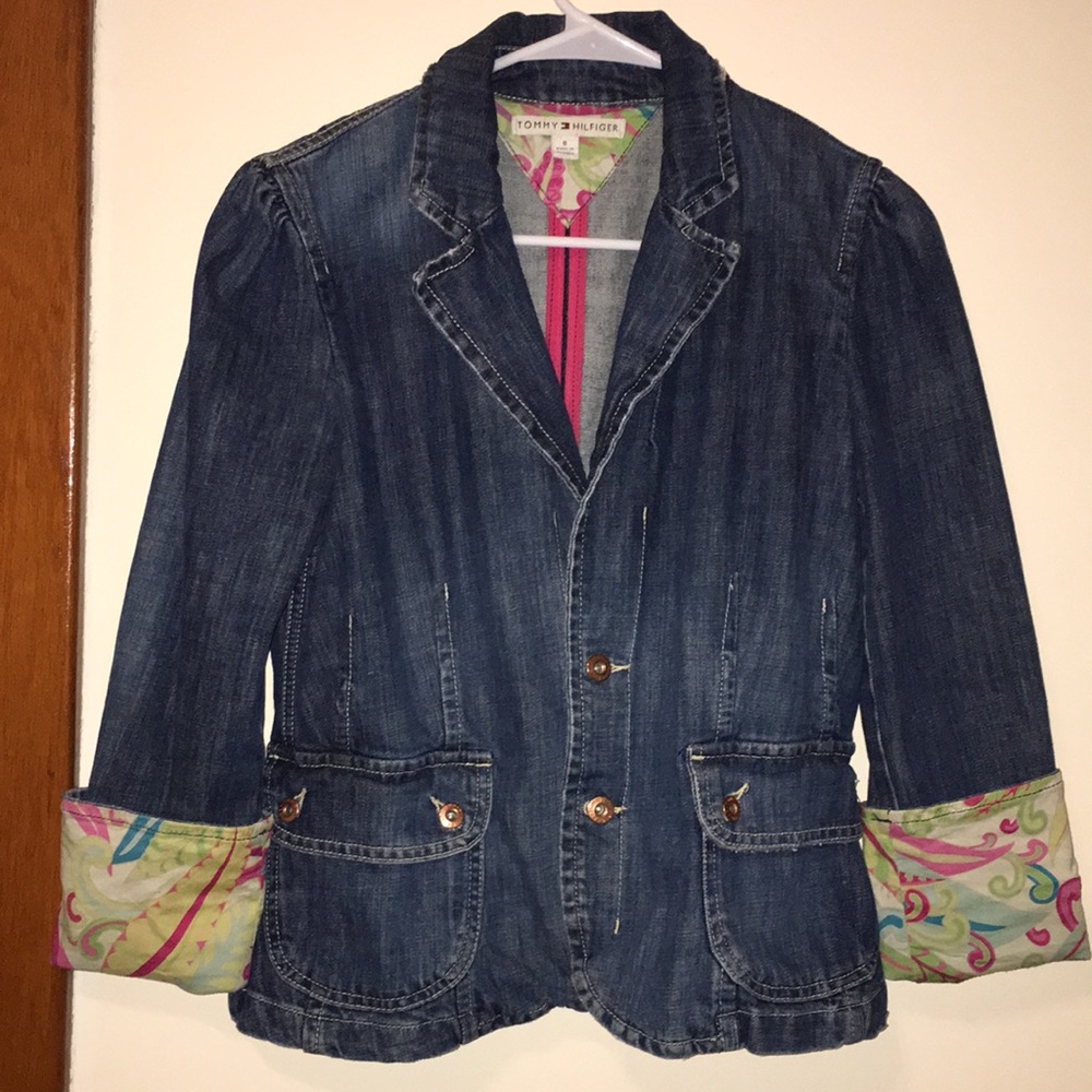 Tommy Hilfiger jean jacket with cuff detail jacket